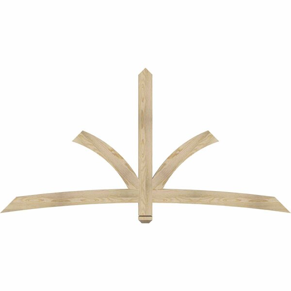 Ekena Millwork Davenport Rough Sawn Timber Gable Bracket, Douglas Fir, 84"W x 42"H x 2"D x 4"F, 12/12 Pitch GBW084X42X0204DAV00RDF - main